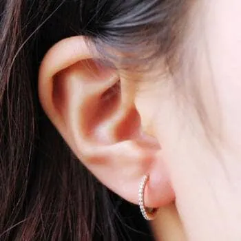 Pink Diamond Ladybird Shape Asymmetric Earrings