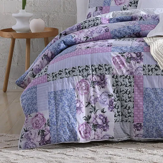 Platinum Collection BESSIE LILAC QUILT COVER SET