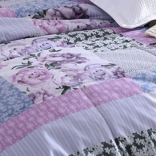 Platinum Collection BESSIE LILAC QUILT COVER SET