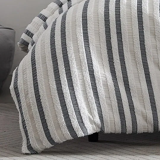 Platinum Collection BOSTON WHITE QUILT COVER SET