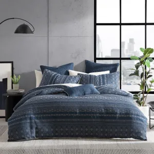 Platinum Collection ORLANDO INDIGO QUILT COVER SET