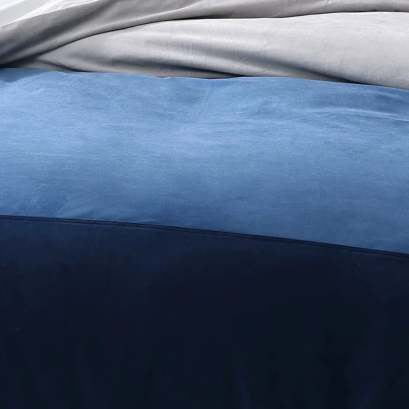 Platinum Collection PARKER BLUE QUILT COVER SET