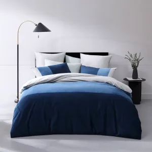 Platinum Collection PARKER BLUE QUILT COVER SET