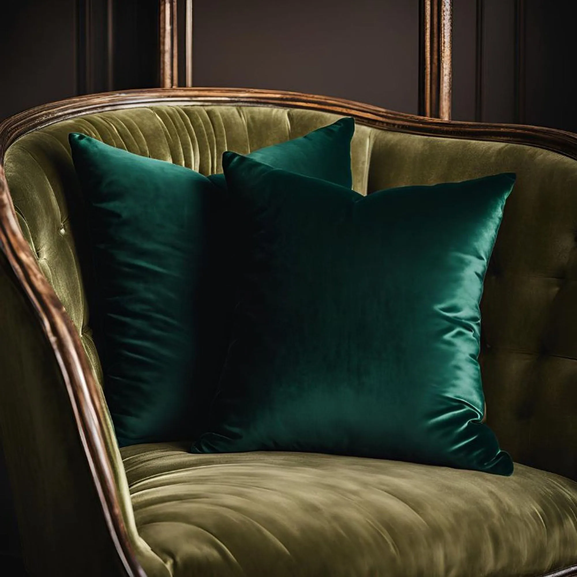 Plutus Emerald Opulence Velvet Luxury Throw Pillow