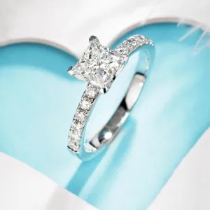 Princess Cut GIA Diamond Engagement Ring