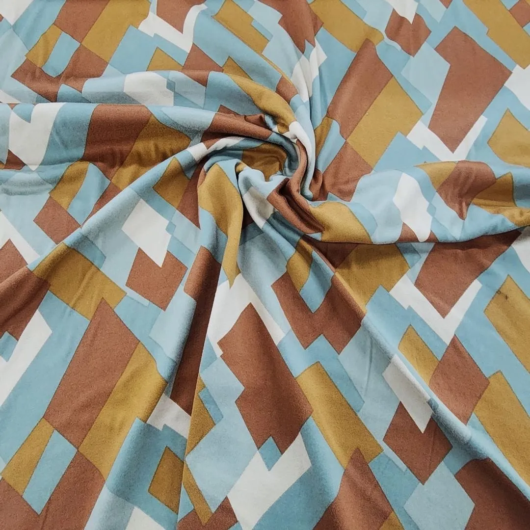 Printed Dty Brushed Fabric 150cm Caramel