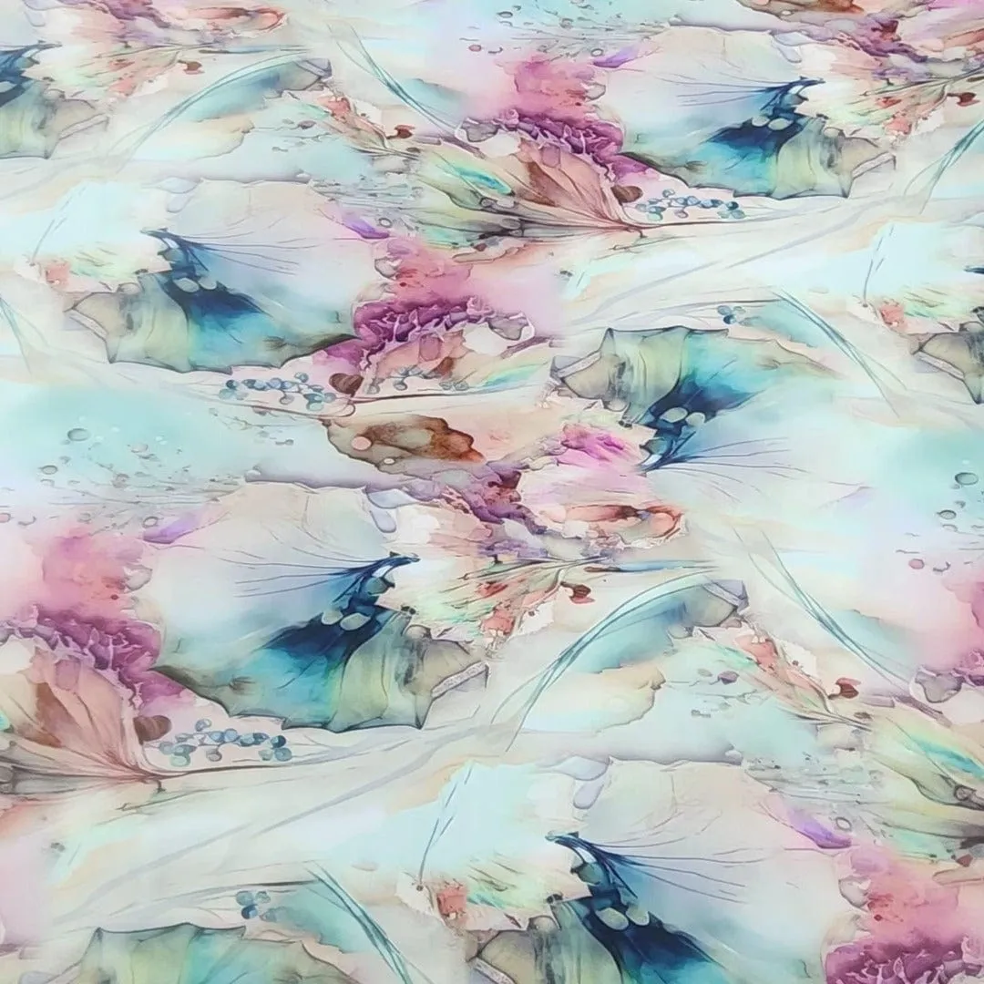 Printed Duchess Satin Fabric 150 cm