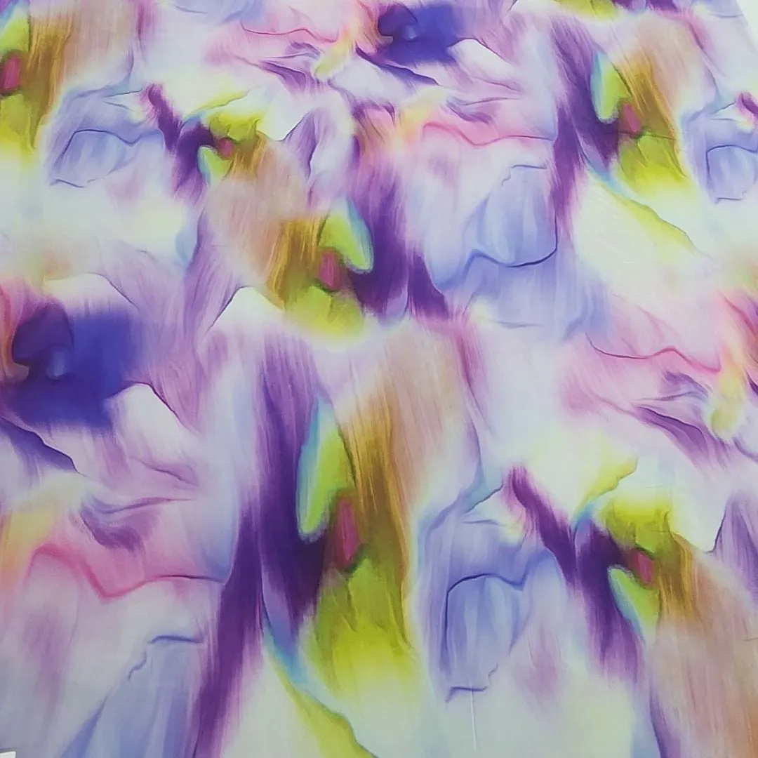 Printed Peach Chiffon Fabric 150cm Purple