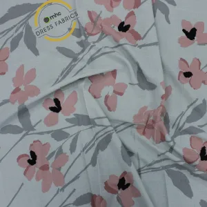 Printed Rayon Slub Spandex Fabric 150 cm