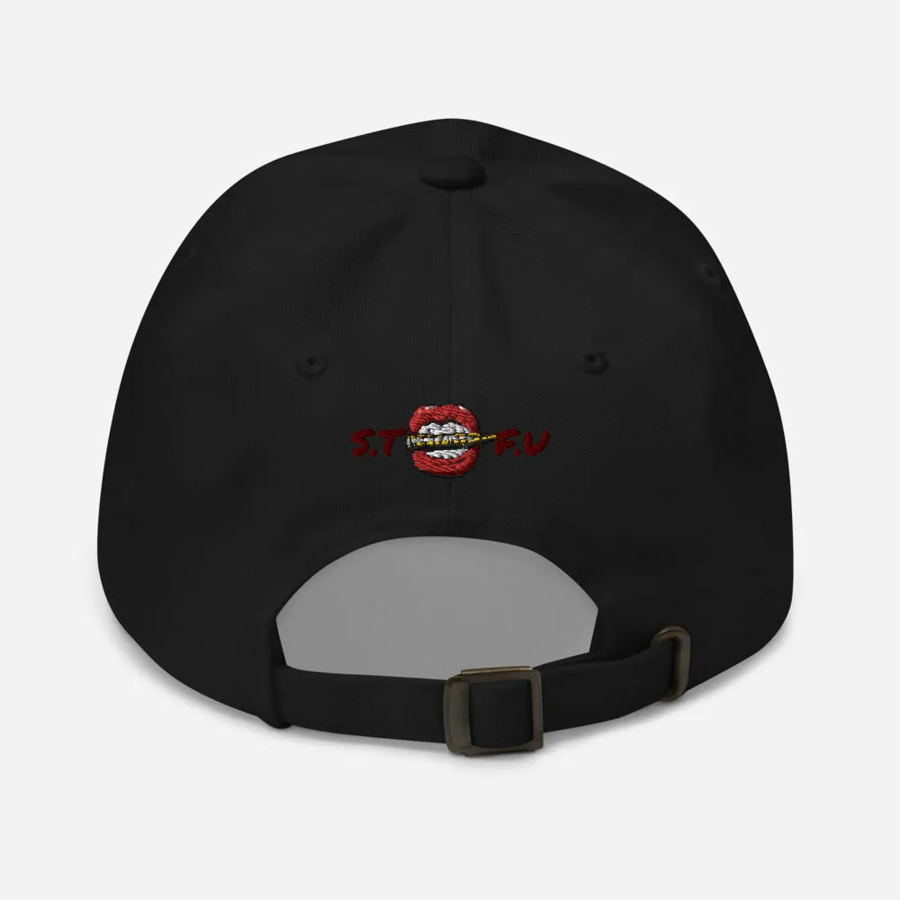 Puffy Embroidery Tony Trixx STFU Dad hat - Black