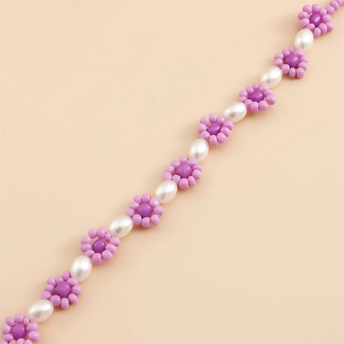 Purple Howlite & Pearl Mum Station Necklace
