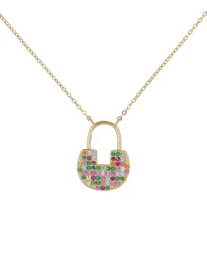 Rainbow Lock Necklace