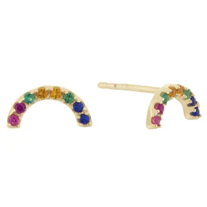 Rainbow Semi-Circle Stud Earring