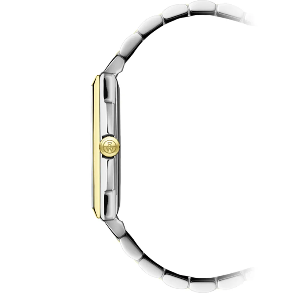 Raymond Weil Men's Toccata Classic Rectangular Two Tone Bracelet Mother of Pearl Dial Diamond Watch