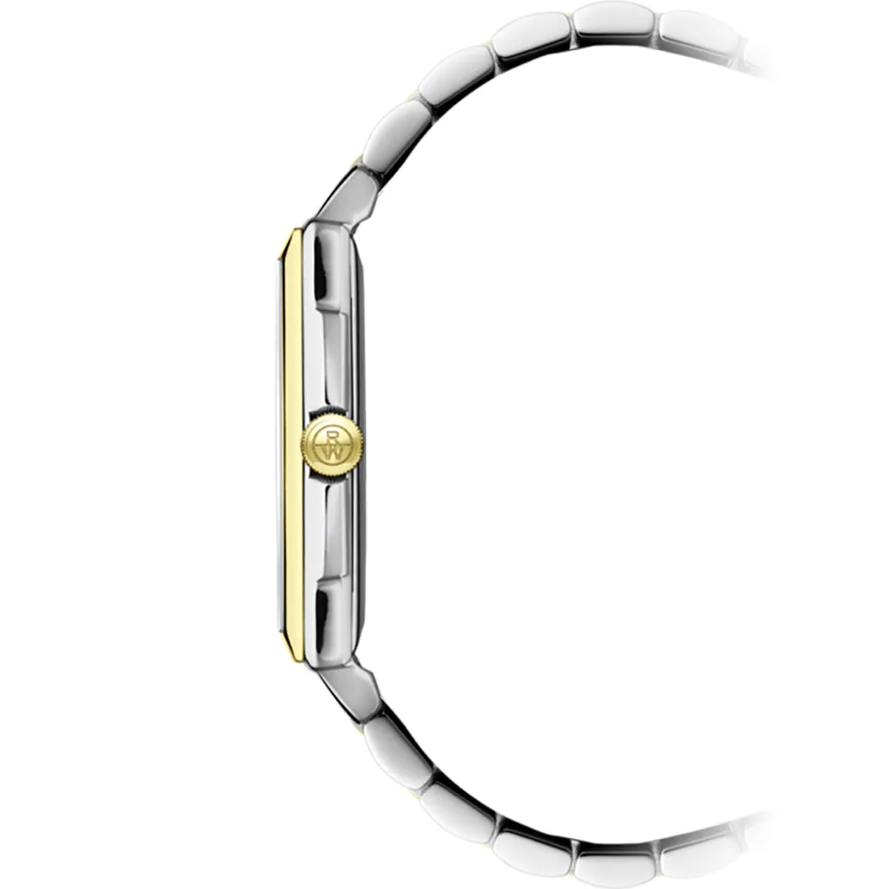Raymond Weil Men's Toccata Classic Rectangular Two Tone Bracelet White Dial Watch