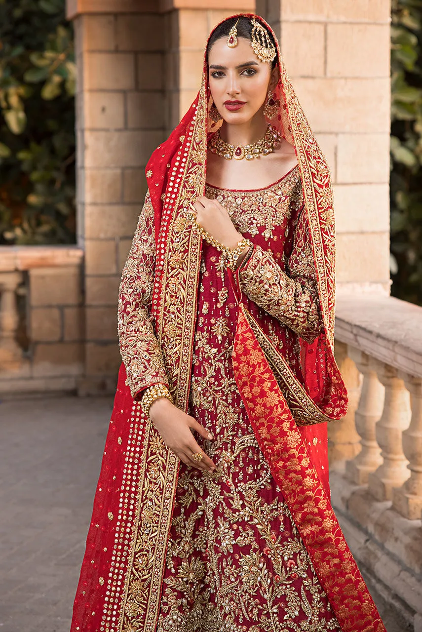 Red Bridal Lehenga Kameez and Dupatta Pakistani Dress