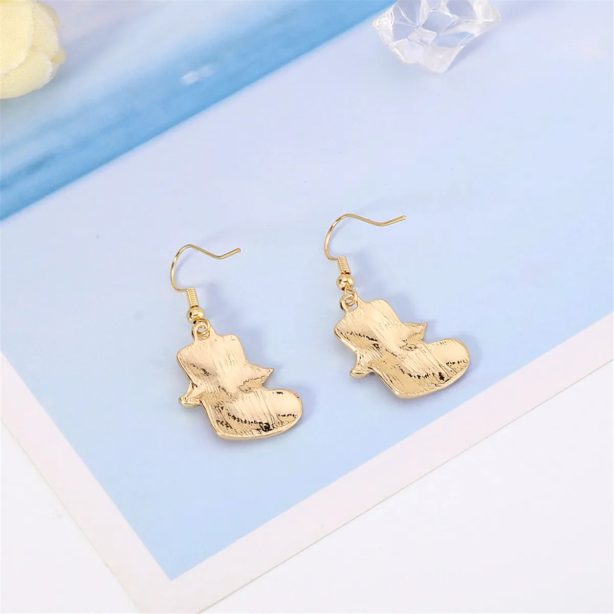 Red Enamel & 18K Gold-Plated Stocking Drop Earrings