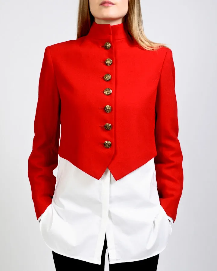 Red Wool Military Jacket
