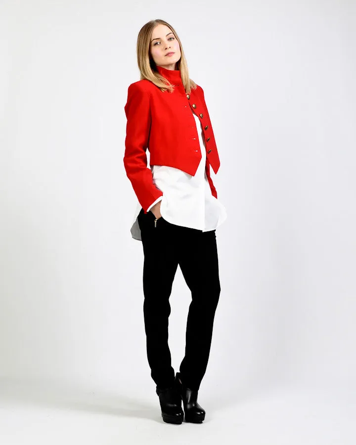 Red Wool Military Jacket