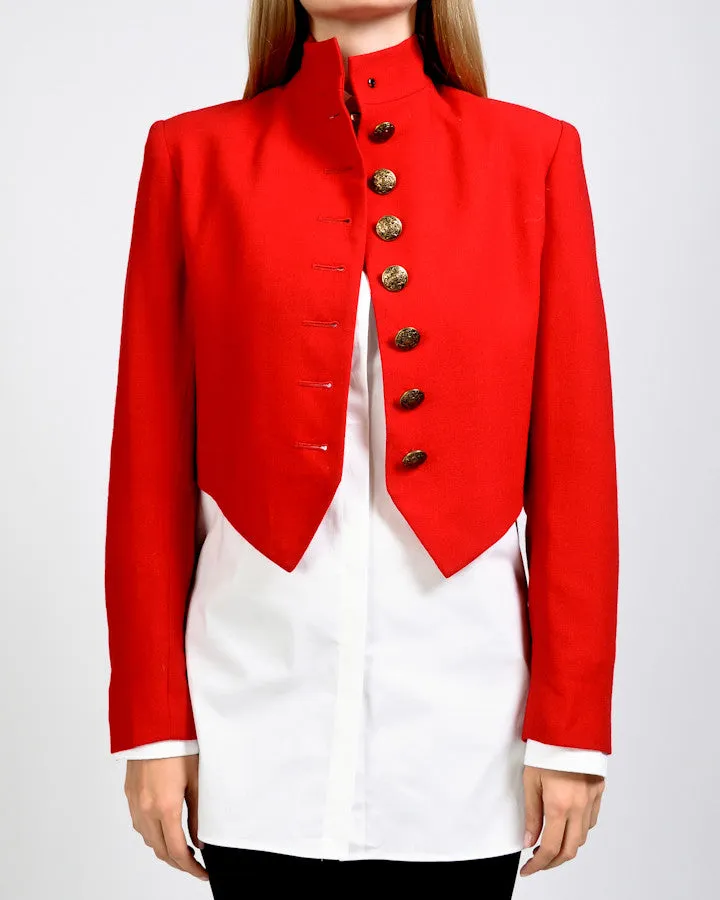 Red Wool Military Jacket