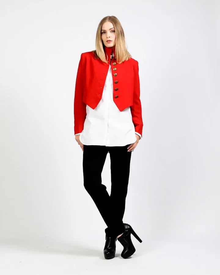 Red Wool Military Jacket