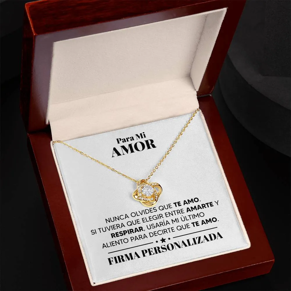 Regalo Para Mi Amor - Si Tuviera Que Elegir - Love Knot Necklace