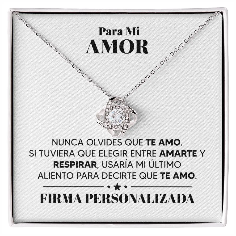 Regalo Para Mi Amor - Si Tuviera Que Elegir - Love Knot Necklace