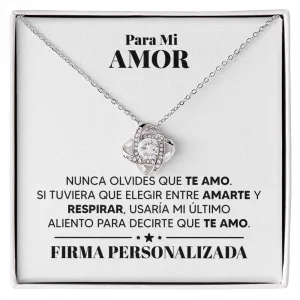 Regalo Para Mi Amor - Si Tuviera Que Elegir - Love Knot Necklace