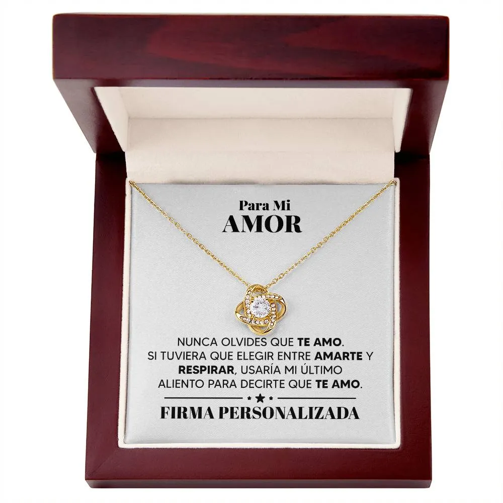 Regalo Para Mi Amor - Si Tuviera Que Elegir - Love Knot Necklace