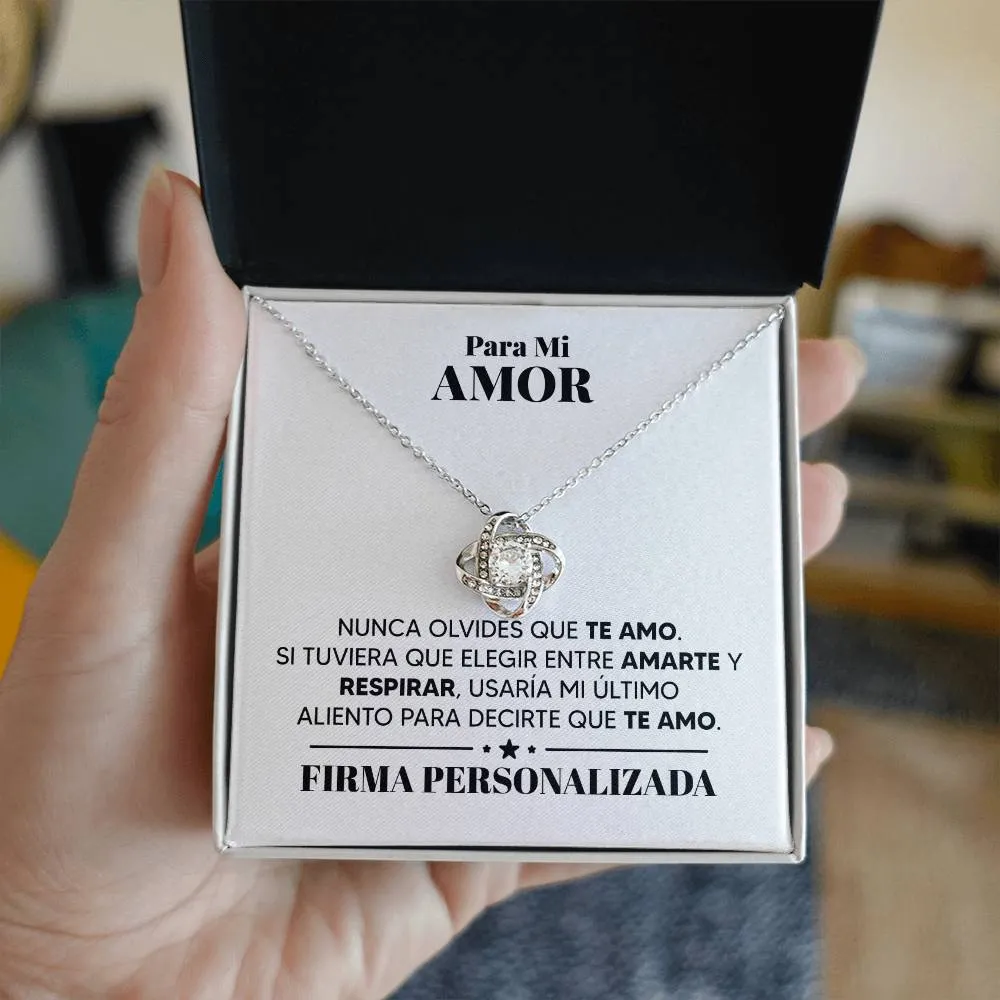 Regalo Para Mi Amor - Si Tuviera Que Elegir - Love Knot Necklace