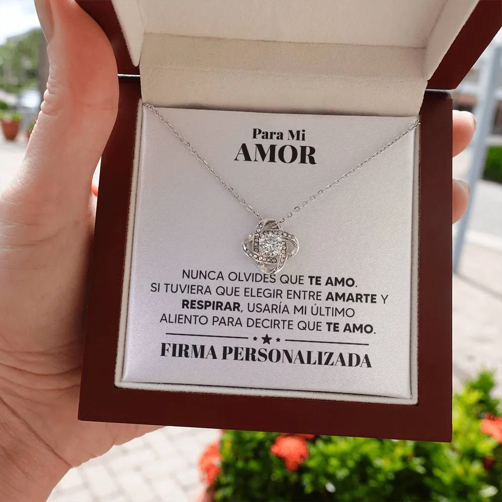 Regalo Para Mi Amor - Si Tuviera Que Elegir - Love Knot Necklace