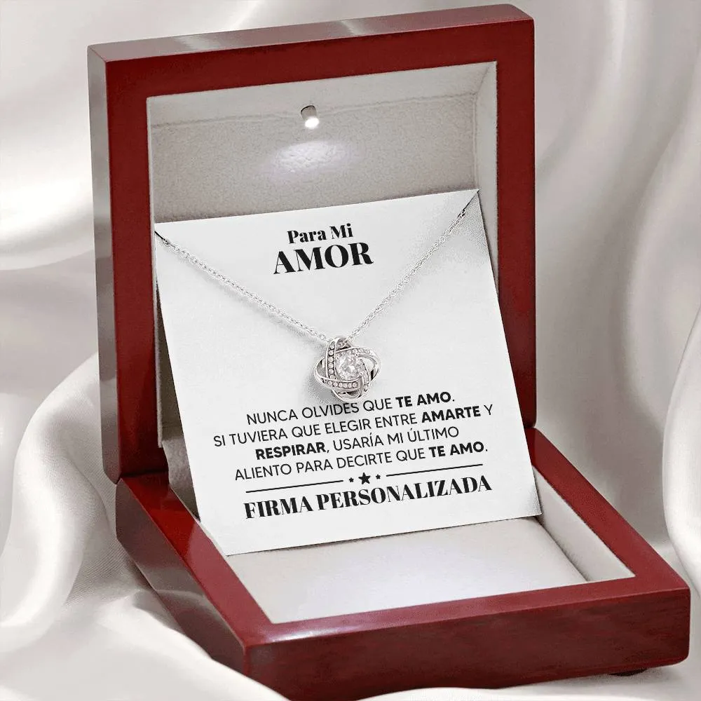 Regalo Para Mi Amor - Si Tuviera Que Elegir - Love Knot Necklace