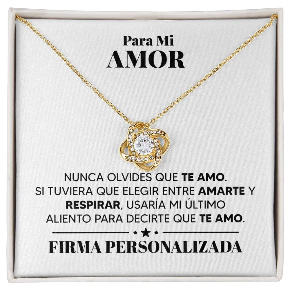 Regalo Para Mi Amor - Si Tuviera Que Elegir - Love Knot Necklace