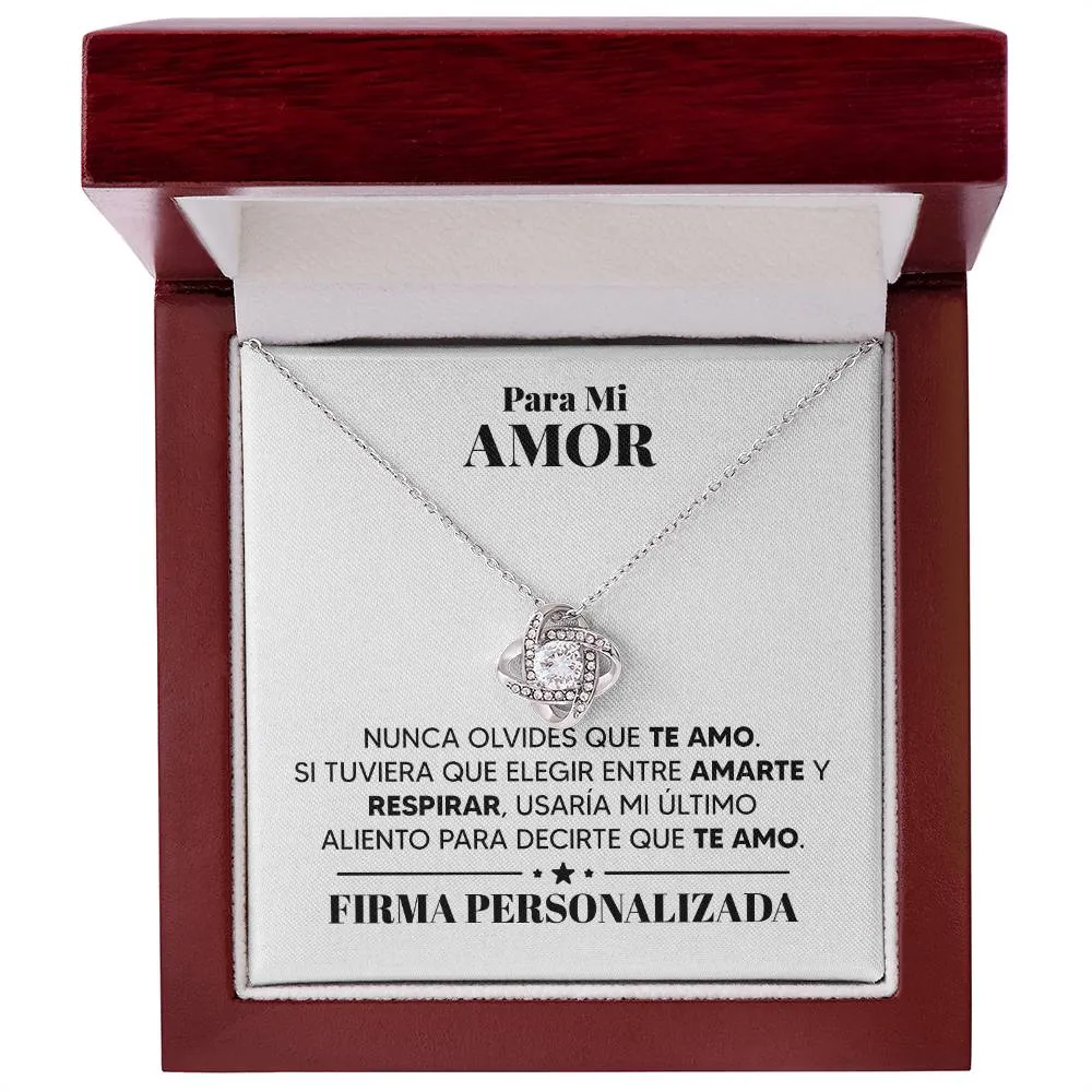 Regalo Para Mi Amor - Si Tuviera Que Elegir - Love Knot Necklace