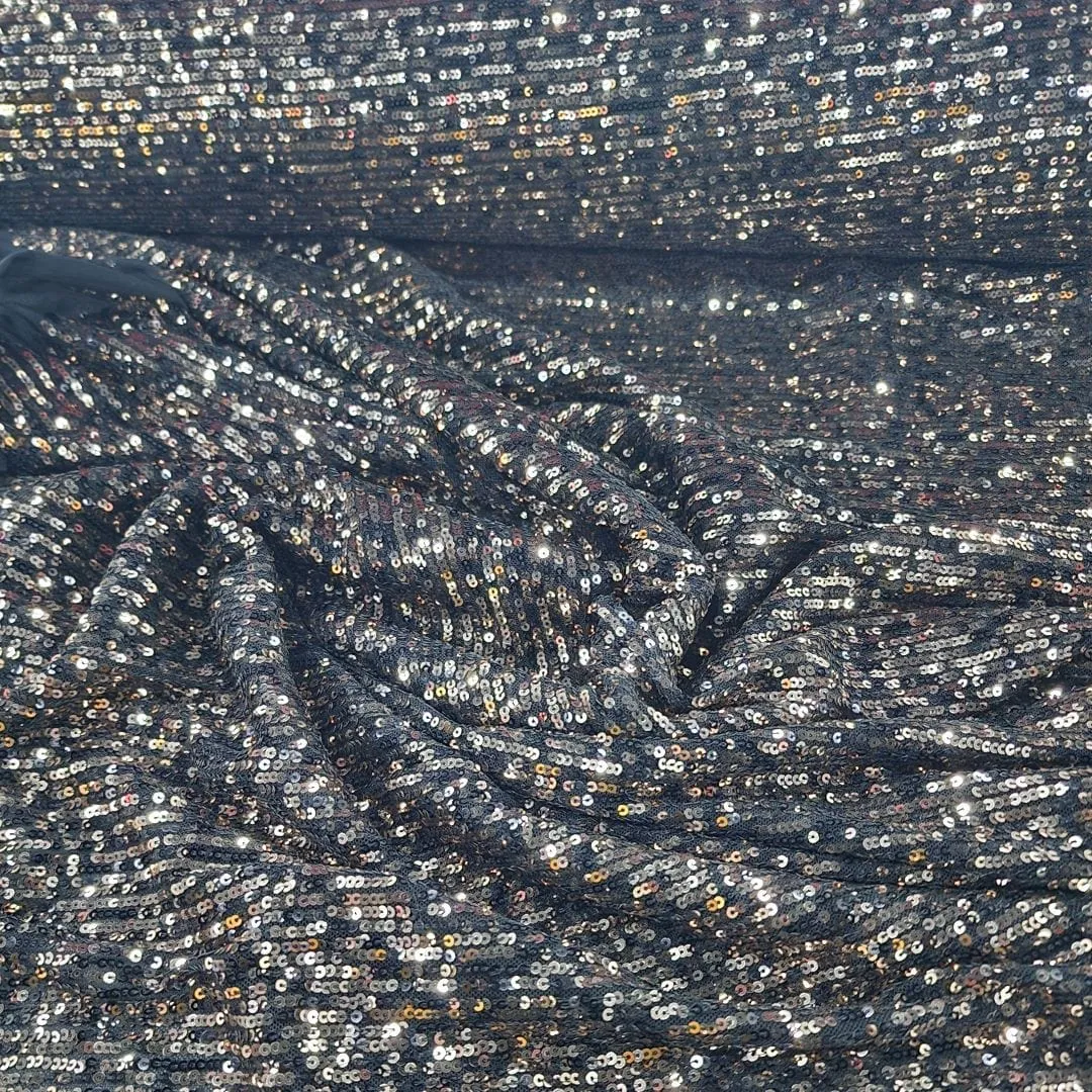 Roberto Sequins Fabric Black/Gold 120cm