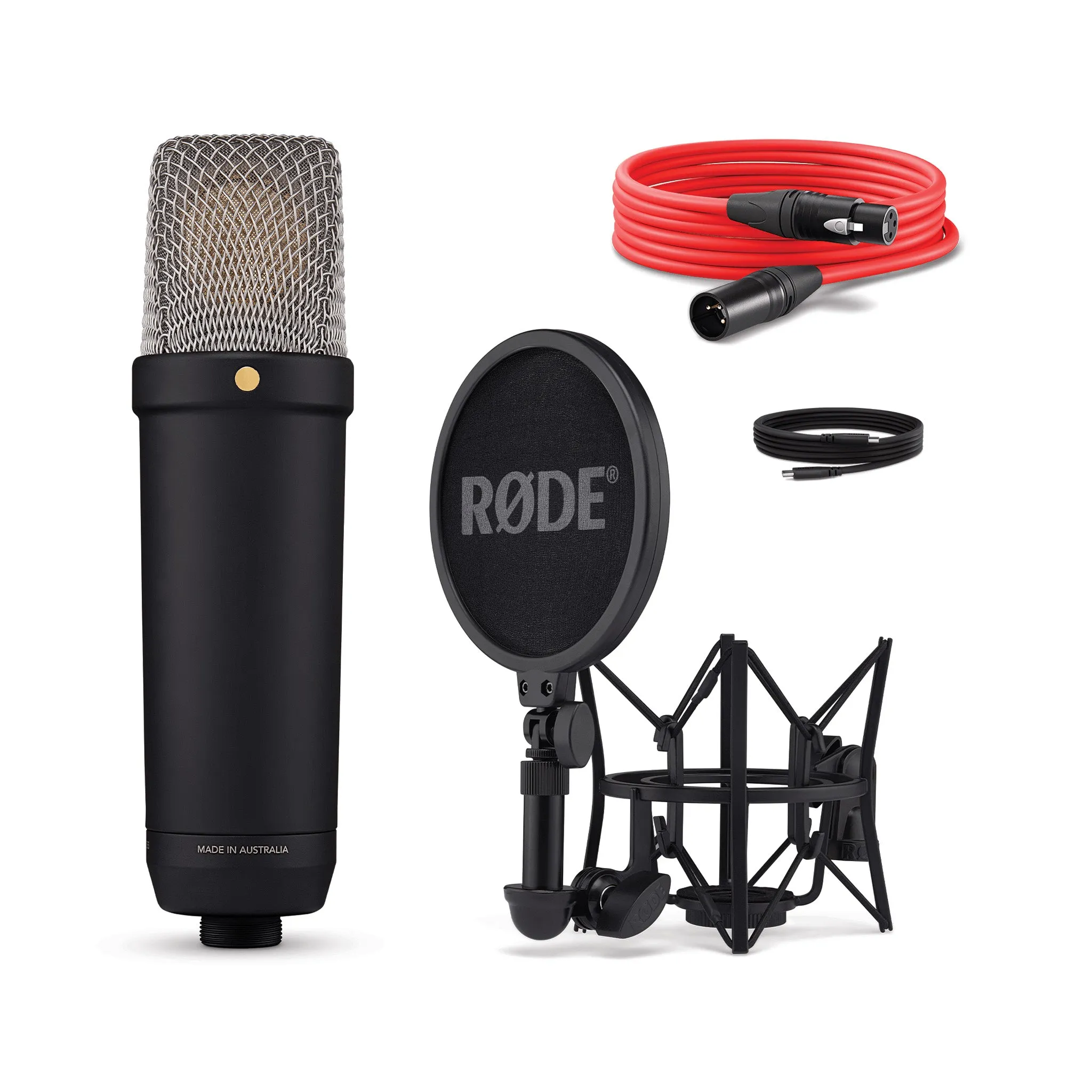 Rode NT1 5th Generation Large Diaphragm Cardioid Condenser Microphone, Black