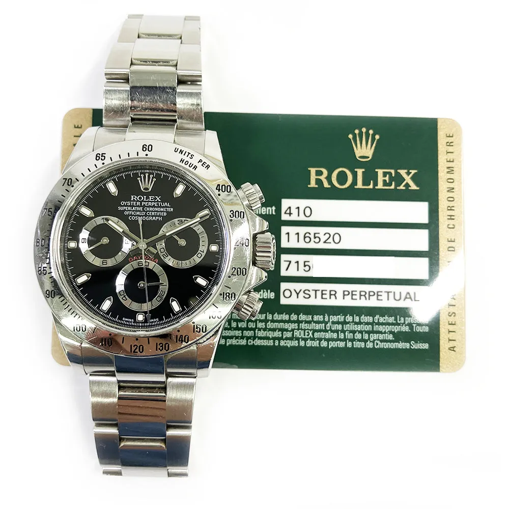 Rolex Cosmograph Daytona 116520 Black Dial Apr 2014