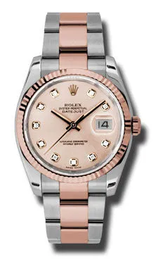 Rolex - Datejust 36mm - Steel and Pink Gold - Fluted Bezel
