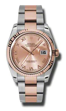 Rolex - Datejust 36mm - Steel and Pink Gold - Fluted Bezel