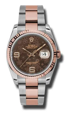 Rolex - Datejust 36mm - Steel and Pink Gold - Fluted Bezel