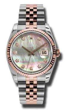 Rolex - Datejust 36mm - Steel and Pink Gold - Fluted Bezel
