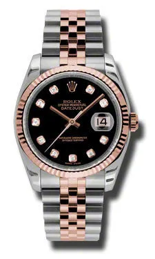 Rolex - Datejust 36mm - Steel and Pink Gold - Fluted Bezel
