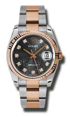Rolex - Datejust 36mm - Steel and Pink Gold - Fluted Bezel