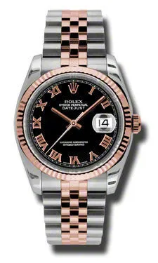 Rolex - Datejust 36mm - Steel and Pink Gold - Fluted Bezel