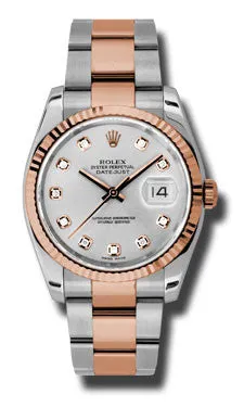 Rolex - Datejust 36mm - Steel and Pink Gold - Fluted Bezel