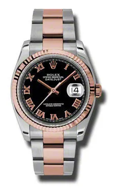 Rolex - Datejust 36mm - Steel and Pink Gold - Fluted Bezel