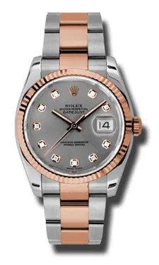 Rolex - Datejust 36mm - Steel and Pink Gold - Fluted Bezel