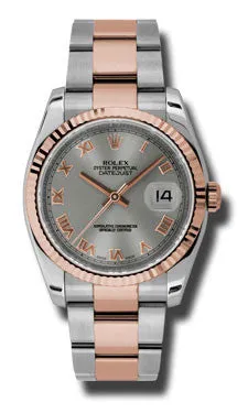 Rolex - Datejust 36mm - Steel and Pink Gold - Fluted Bezel