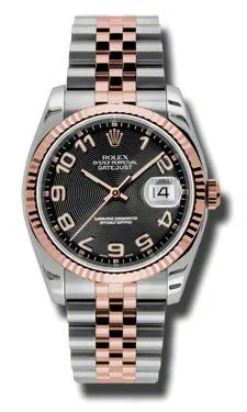 Rolex - Datejust 36mm - Steel and Pink Gold - Fluted Bezel