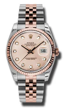 Rolex - Datejust 36mm - Steel and Pink Gold - Fluted Bezel